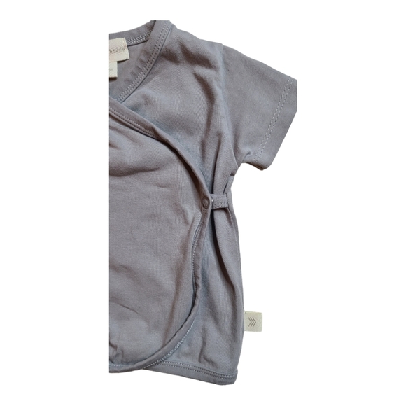 August River Organic Short Sleeve Kimono 6-9M & Colored Organics White Hat XS/S - Picture 3 of 8